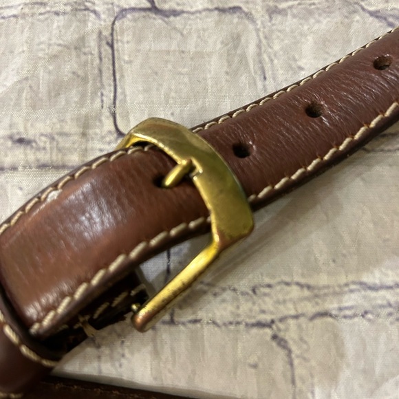LAUREN RALPH LAUREN MENS BROWN LEATHER VINTAGE RUSTIC WITH STITCHING BELT 44 - Picture 10 of 13
